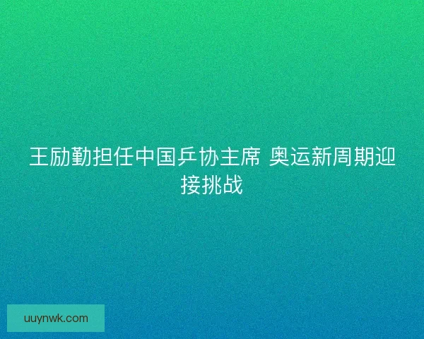 王励勤担任中国乒协主席 奥运新周期迎接挑战 王励勤担任中国乒协主席 奥运新周期迎接挑战